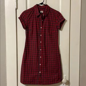 Plaid shirt dress